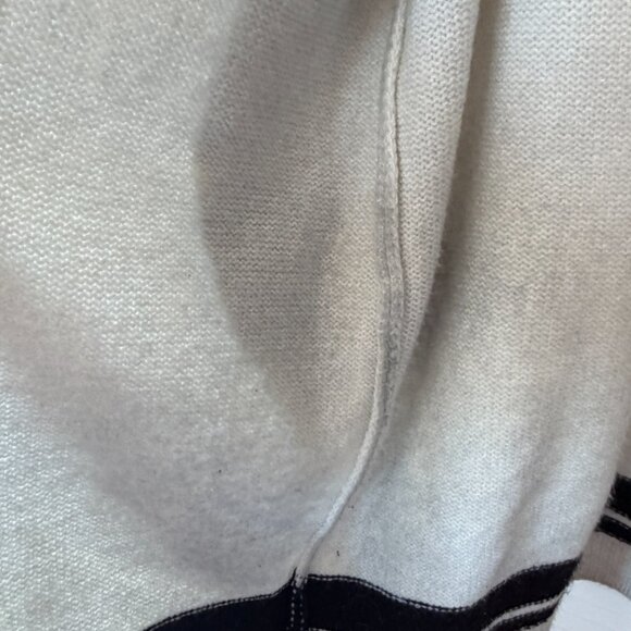 By Anthropologie open cardigan medium long oversized cream western black fringe - Picture 8 of 14